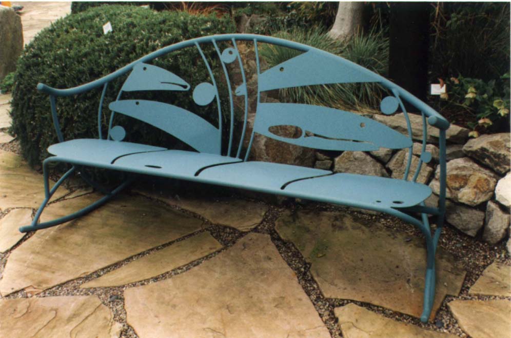 Metal Bench Sculpture