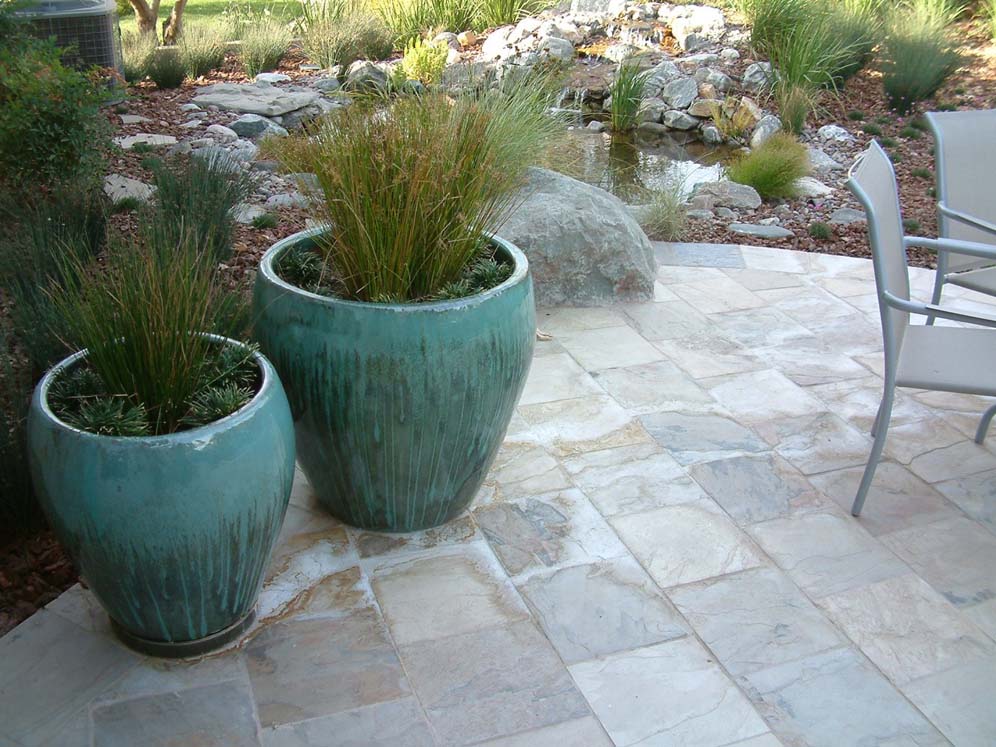 Pots on the Patio in Aquamarine